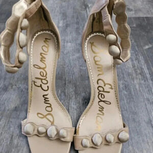 Sam Edelman Addison Women Classic Nude Ankle Strap Sandal Heels Size‎ 9M